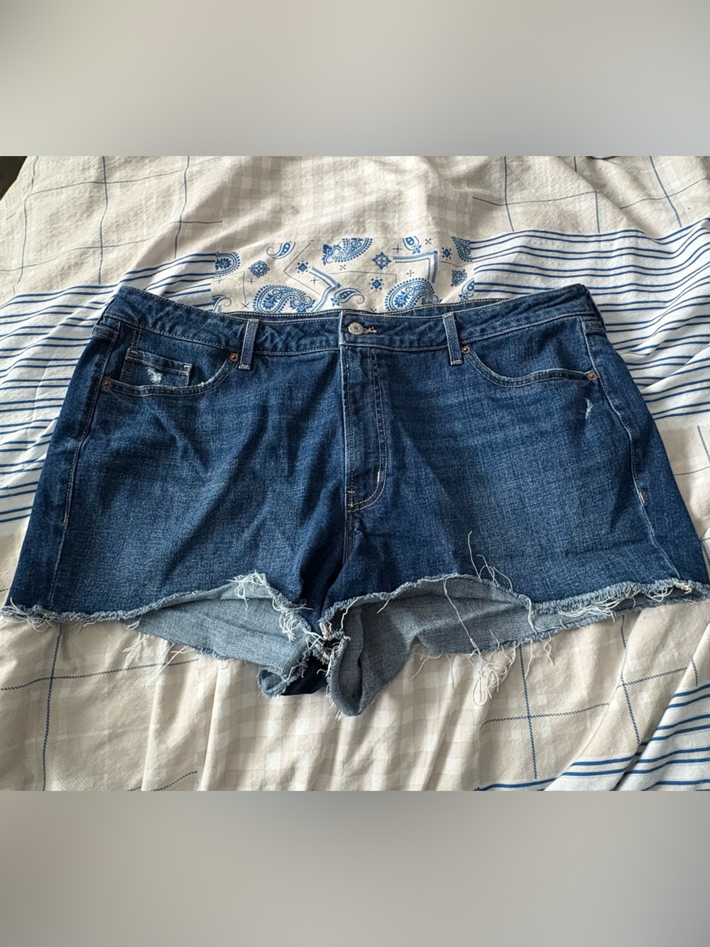 Old Navy Dark Blue Denim Cutoff Shorts